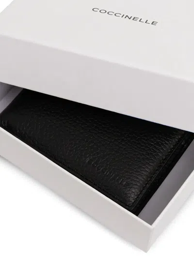 Coccinelle Logo-debossed Leather Wallet In Black