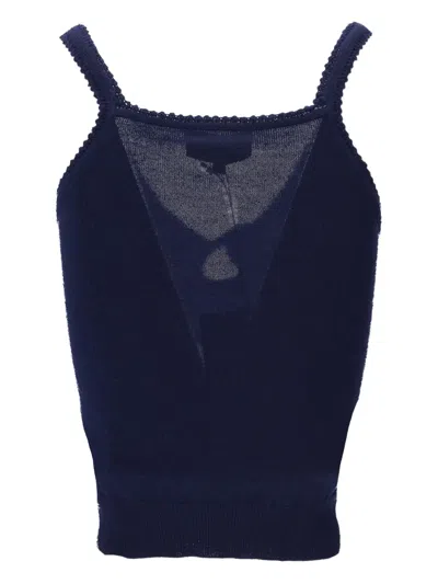 Shushu-tong Sleeveless Knitted Tank Top In Blue