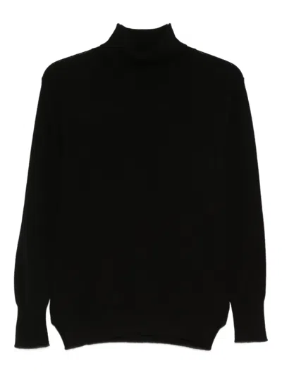 Purotatto Roll-neck Sweater In Black