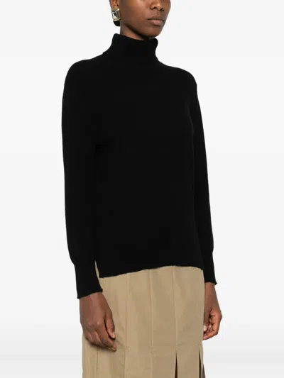 Purotatto Roll-neck Sweater In Black