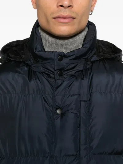 Aspesi Hooded Padded Jacket In Blue