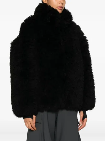 Molli Textured Coat In Black