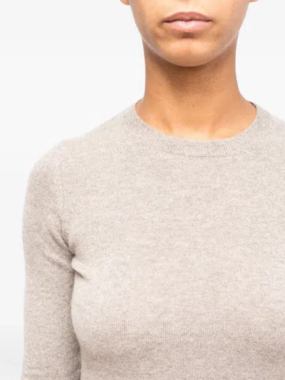 La Rose Cashmere Knit Top In Gray