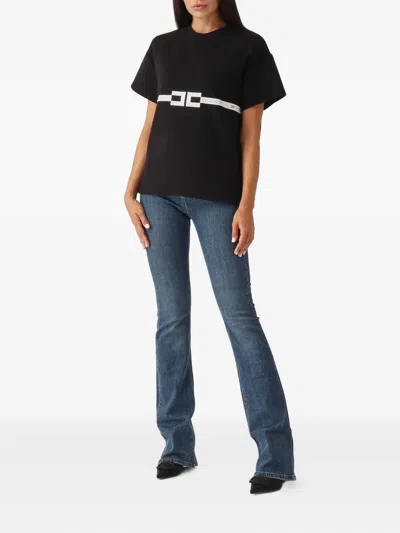 Elisabetta Franchi Camiseta - Negro In White