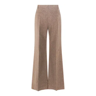 Valentino Wide-leg High Waist Trousers Pleats In Animal Print