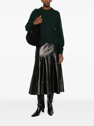 Theory Crew-neck Sweater In Green