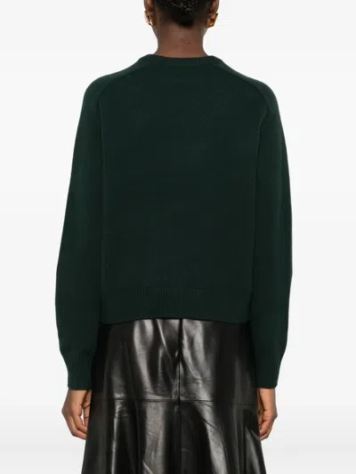Theory Crew-neck Sweater In Green
