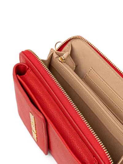 Love Moschino Logo-lettering Chain Wallet In Red