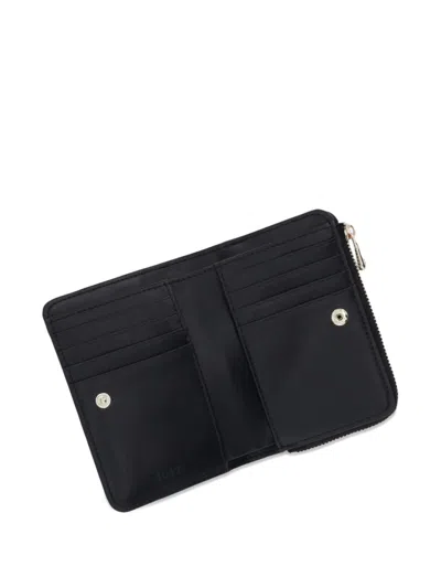 Hugo Boss Logo-lettering Zipped Wallet In Black