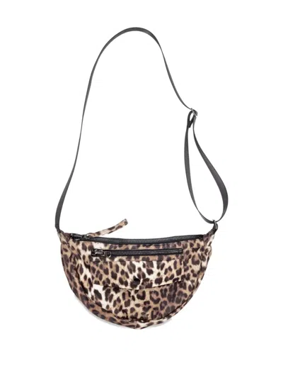 P.a.r.o.s.h Leopard-print Zip Shoulder Bag In Animal Print