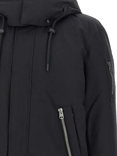 Mackage Quilted Hooded Jacket In Black