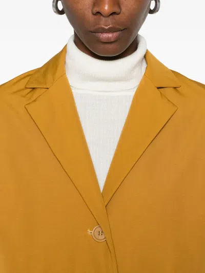 Aspesi Flap-pocket Buttoned Coat In Yellow