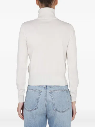 Ballantyne Cashmere Turtleneck In White