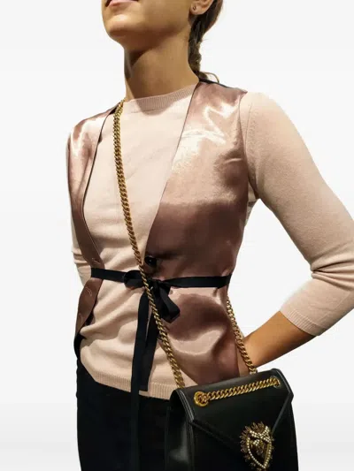 La Rose Crew-neck Cashmere Sweater In Pink