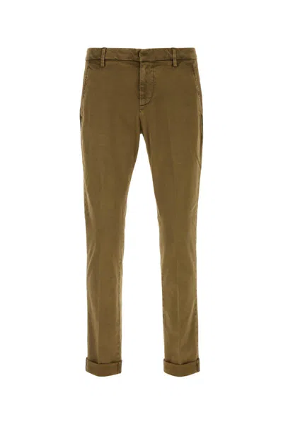 Dondup Cuffed Trousers With Pockets And Loops In Green