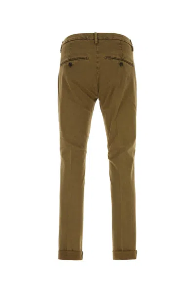 Dondup Cuffed Trousers With Pockets And Loops In Green