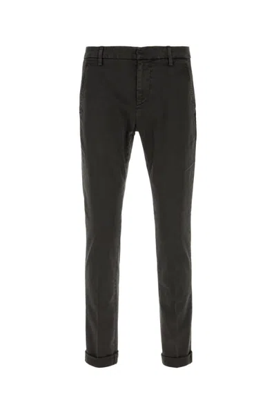 Dondup Logo-trimmed Trousers In Black