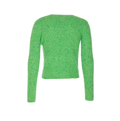 Auralee Crew-neck Long-sleeved Sweater In Green