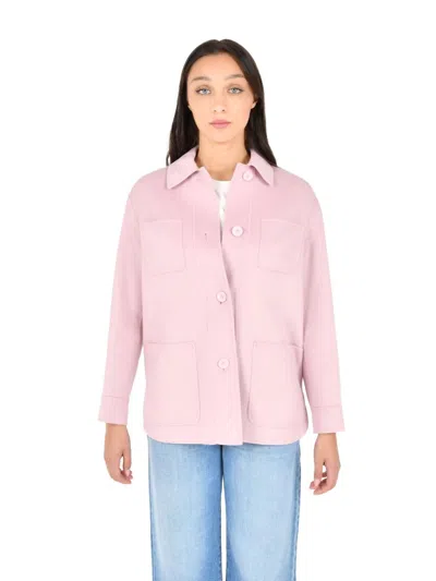 Max Mara Classic Wool-blend Jacket In Pink