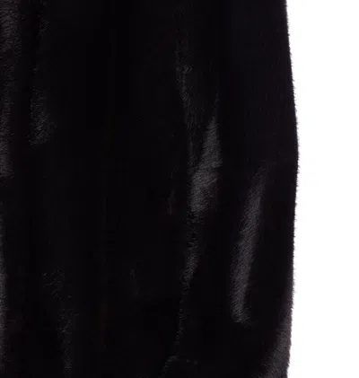 Mm6 Maison Margiela Luxurious Faux Fur High Collar Jacket In Brown