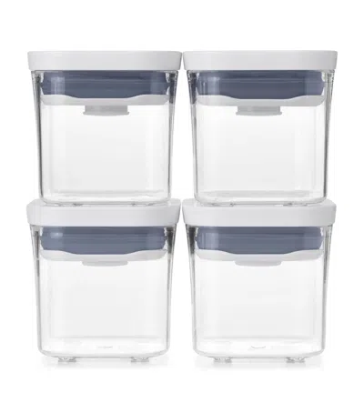 Oxo Set Of 4 Mini Pop Containers In Transparent