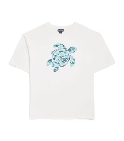 Vilebrequin Cotton Oversized Turtle Logo T-shirt In White