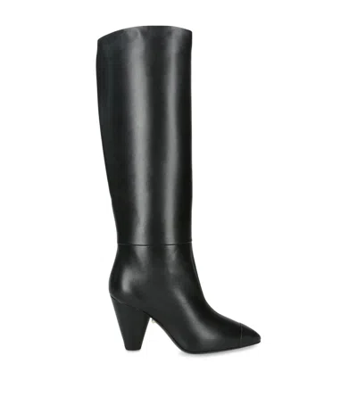 Alevì Leather Naty Knee-high Boots 85 In Black