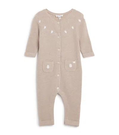 Tartine Et Chocolat Cotton-wool-cashmere Embroidered All-in-one In Gray