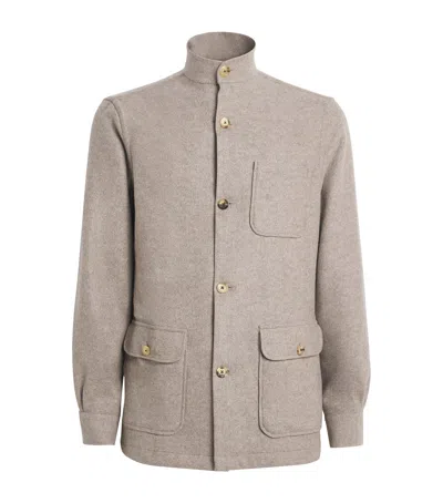 100hands Cashmere Overshirt In Gray