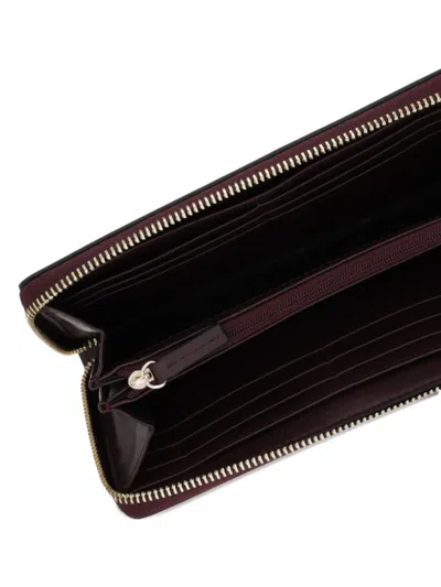 Hugo Boss Logo-stamp Zipped Wallet In Burgundy