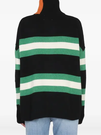 Right For Turtleneck Cardigan In Black