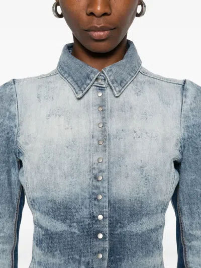 Diesel Buttoned Shirt In Blue