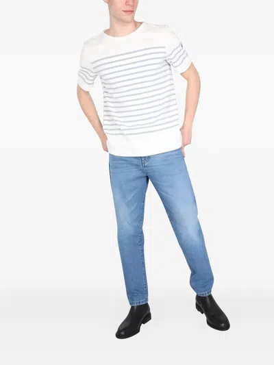 Saint James Striped T-shirt In White