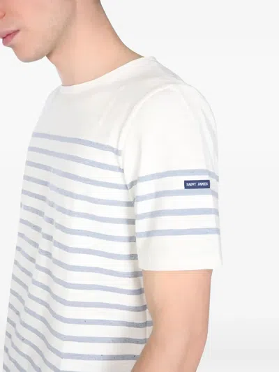 Saint James Striped T-shirt In White