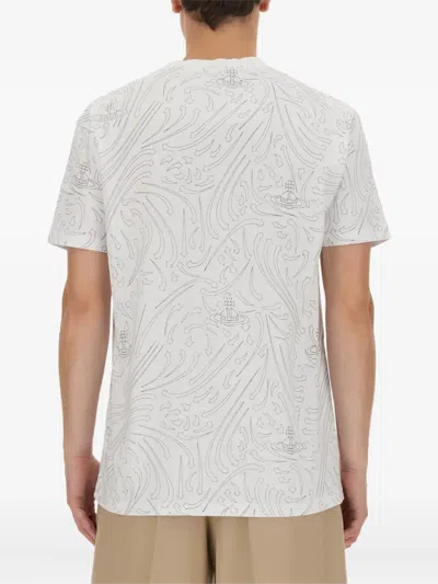 Vivienne Westwood Men's T Shirt With Logo In White