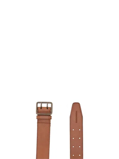 Dsquared2 Leather Belt In Brown