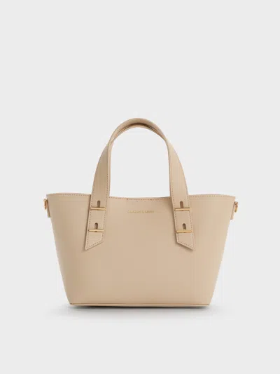 Charles & Keith - Mini Shania Double-handle Tote Bag
