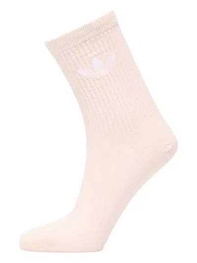 Adidas Originals Tie-dye Crew Socks (pack Of Three) In Neutral
