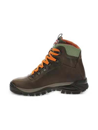 Olang Logan Leather Lace-up Boots In Brown