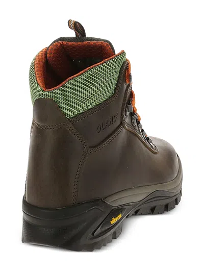 Olang Logan Leather Lace-up Boots In Brown