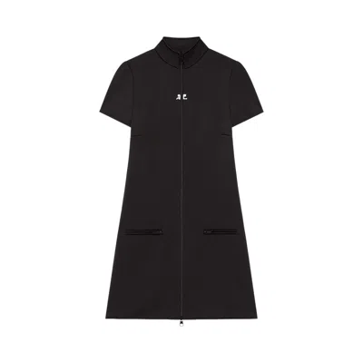 Pre-owned Courrèges Interlock Tracksuit Mini Dress 'black' | Women's Size M