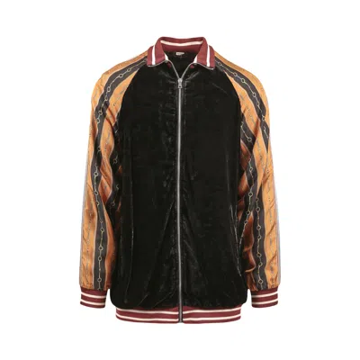 Pre-owned Gucci Mixed Media Bomber Jacket 'black' | Men's Size 48