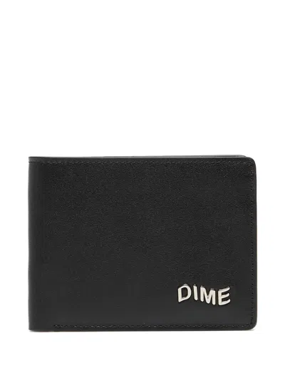 Dime Leather Bi-fold Wallet In Black