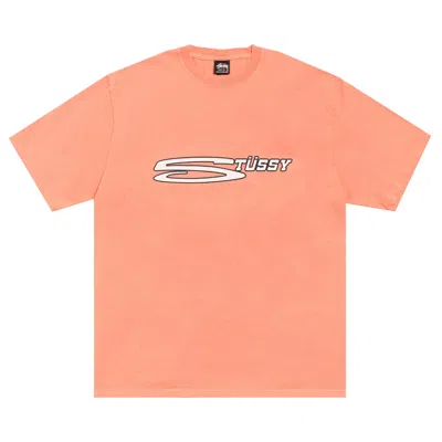 Pre-owned Stussy Stretch Tee Pigment Dyed 'sherbert' | Orange | Men's Size L