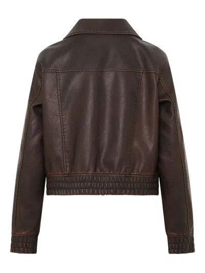 Unreal Fur Game Changer Jacket In Brown