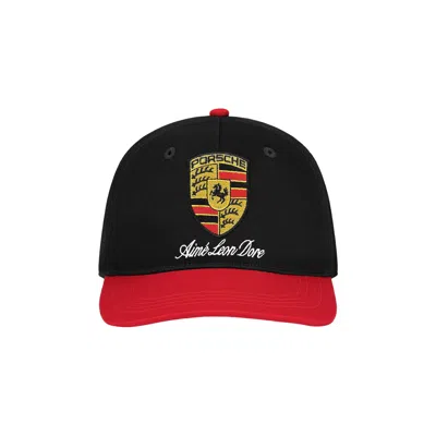 Pre-owned Aimé Leon Dore X Porsche Colorblock Logo Hat 'jet Black Multi' | Men's Size Onesize