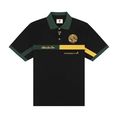 Pre-owned Aimé Leon Dore X Porsche Racing Polo 'jet Black' | Men's Size M