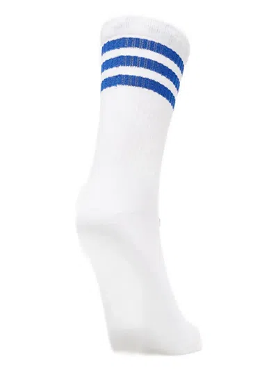 Adidas Originals Football Stripe-detail Socks (pack Of Two) In White