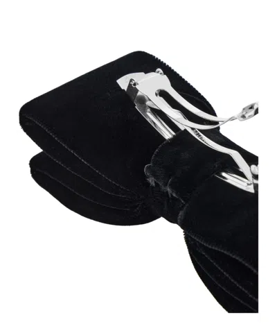 Balenciaga Women's Holli Hair Bow In Black/shiny Silver In Black