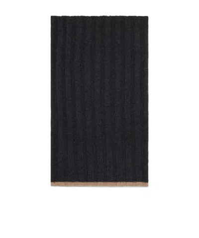 Brunello Cucinelli Men Cashmere Scarf In Black